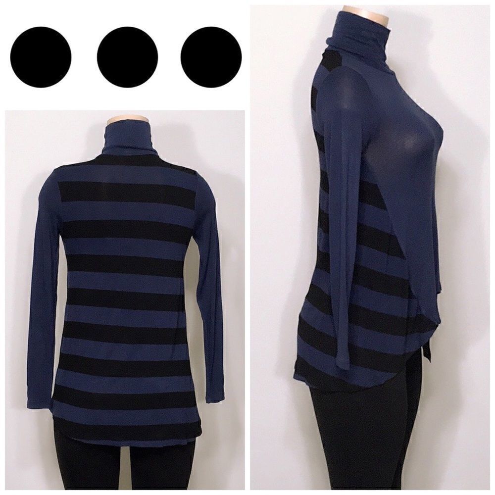 Hi-lo striped jersey top. NWOT
